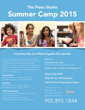 The Piano Studio-Summer Camp 2015