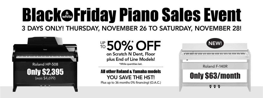 Black Friday Sales Event- The Piano Studio