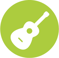 Green guitar icon