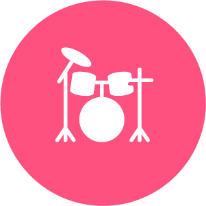 Pink drums icon