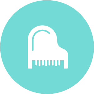 Light blue piano icon